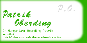 patrik oberding business card